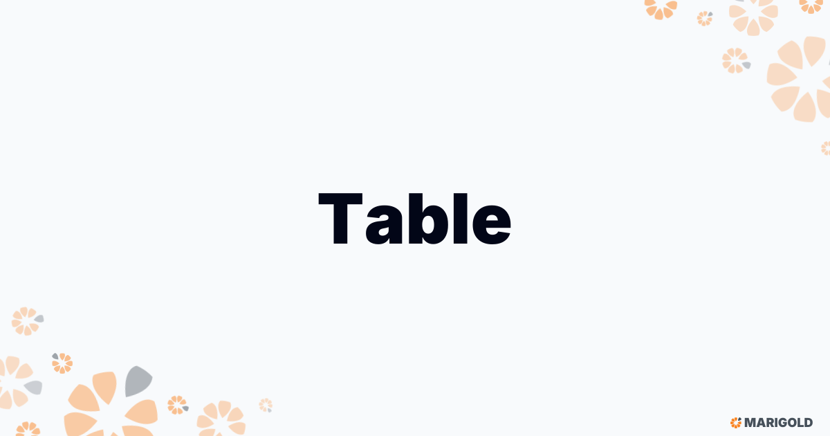 Table Inage Table