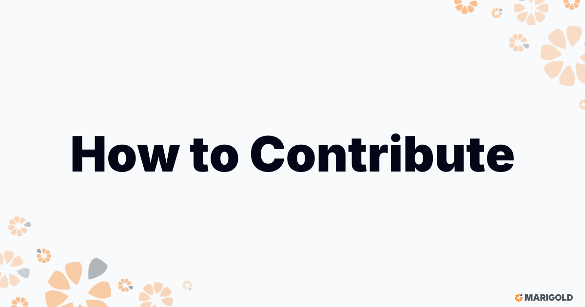 We Contributed How to Contribute