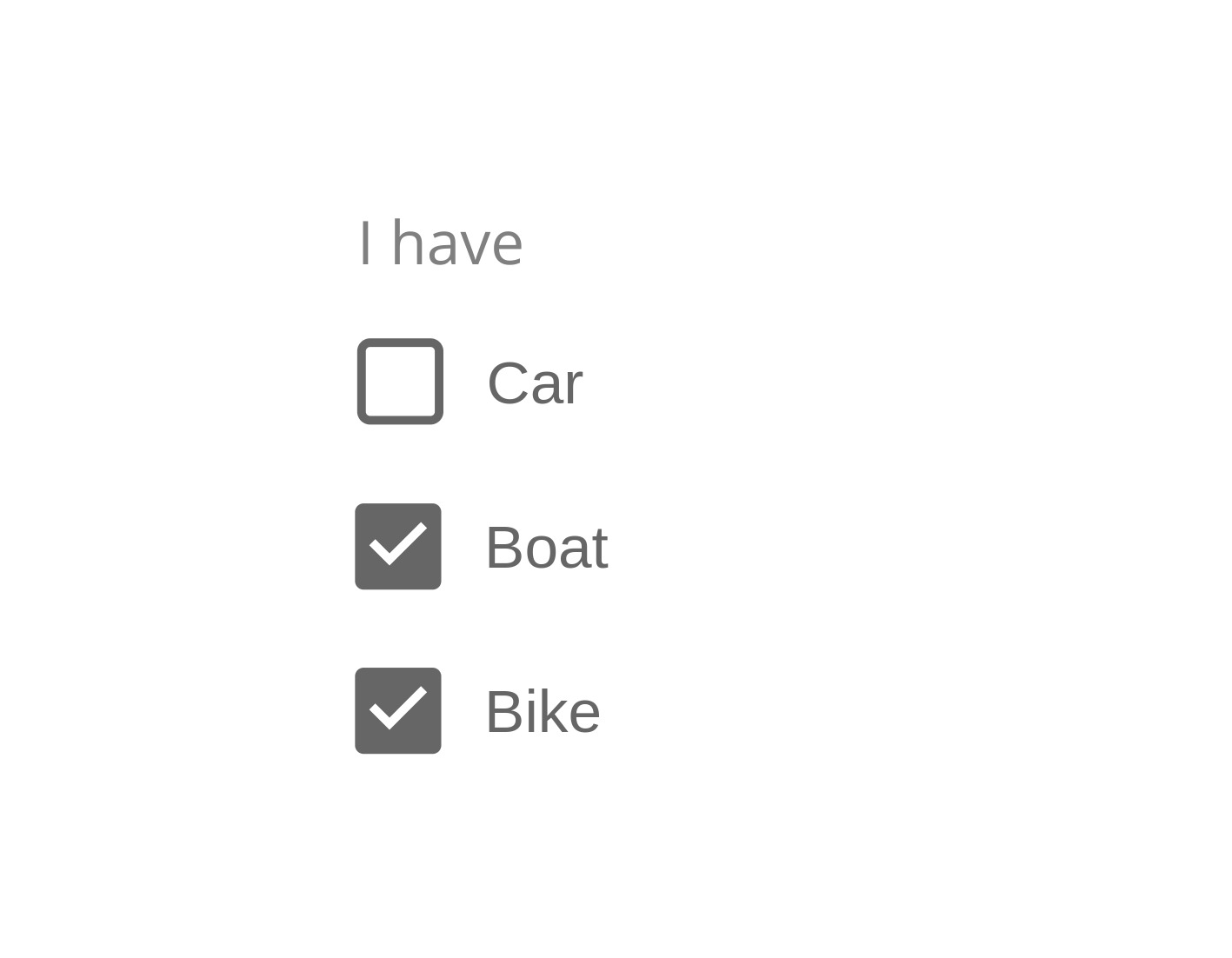 Do use checkboxes when multiple items can be selected